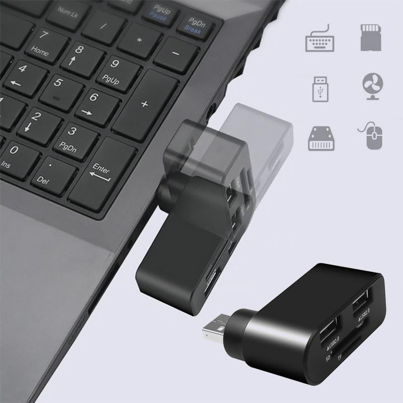 Key Step Usb Hub 4 in 1 Rotatable USB Hub – easyeer