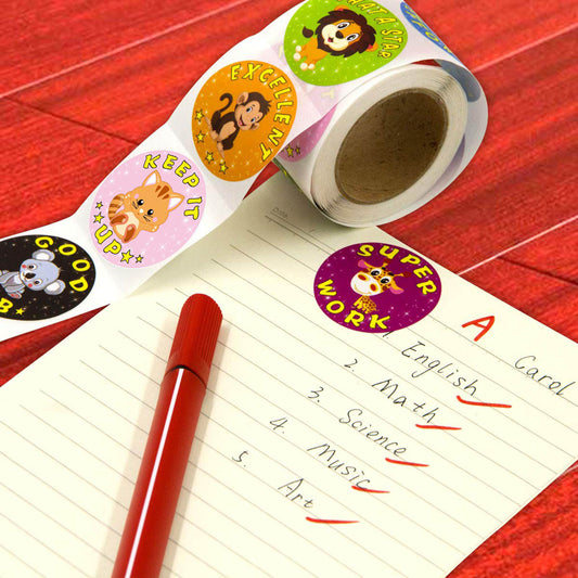 "well done" reward sticker
