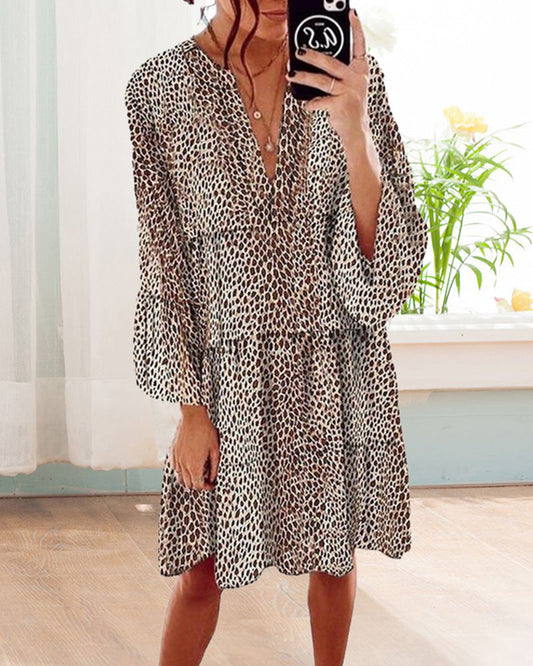 Leopard Knee-Length Dress