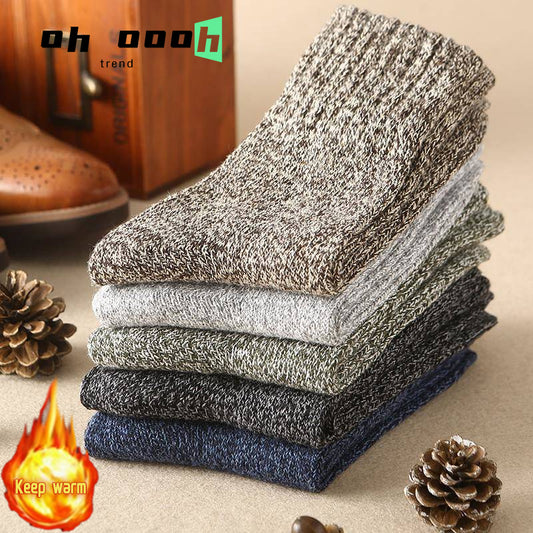 5 pairs of winter men's thickened thermal socks