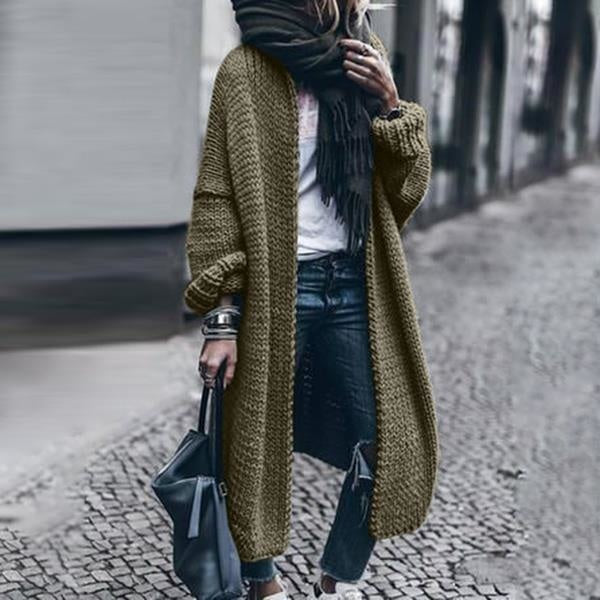 Knitted cardigan sweater coat