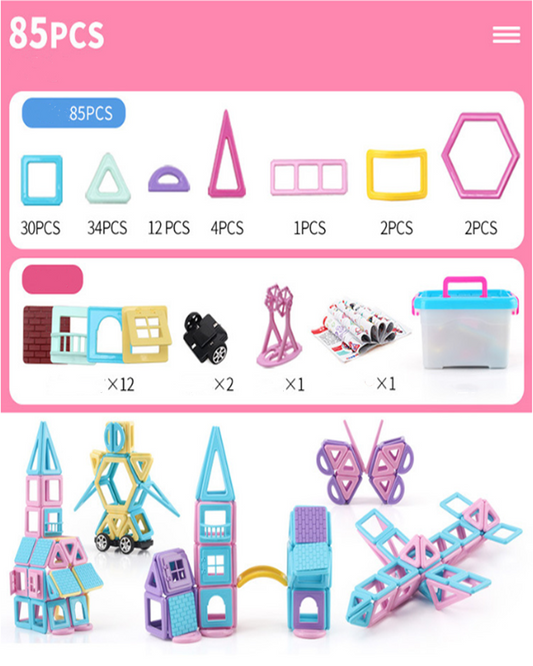 Magnetic chip building block set children's education