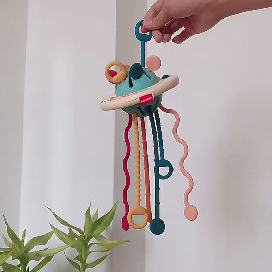 Pull silicone teething baby sensory toy