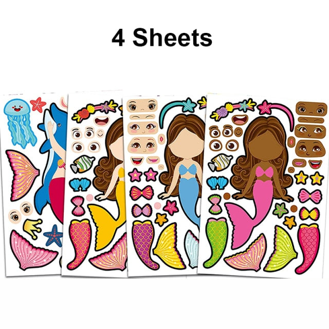 Children's craft sticker puzzle sticker