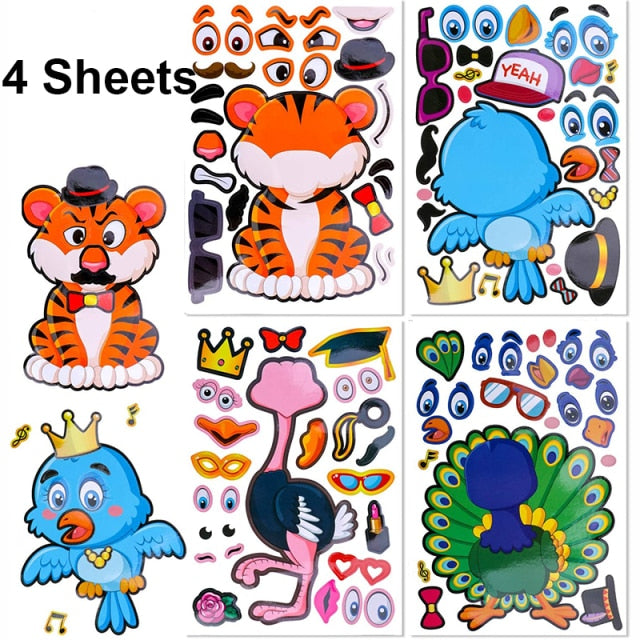 Children's craft sticker puzzle sticker