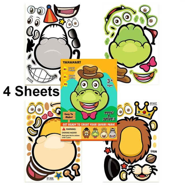 Children's craft sticker puzzle sticker