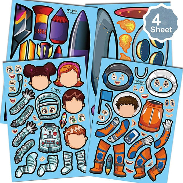 Children's craft sticker puzzle sticker