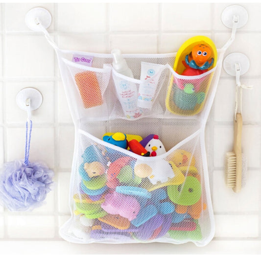 Multifunctional baby bathroom mesh bag