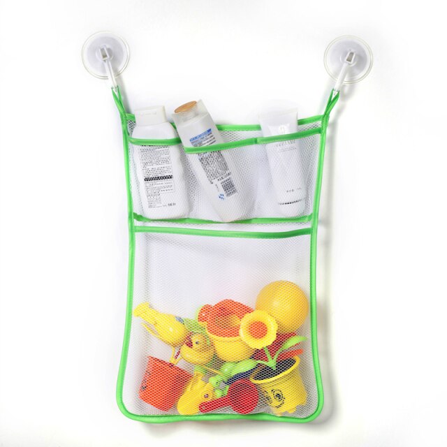 Multifunctional baby bathroom mesh bag