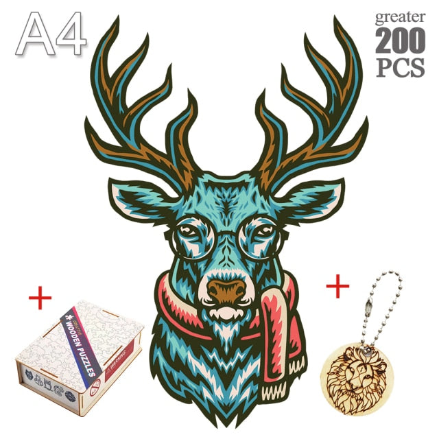Cartoon animal Wooden Jigsaw Puzzle