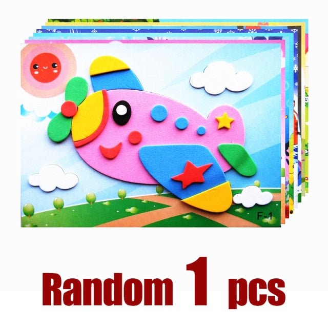 Children DIY cartoon puzzle Handmade